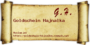 Goldschein Hajnalka névjegykártya